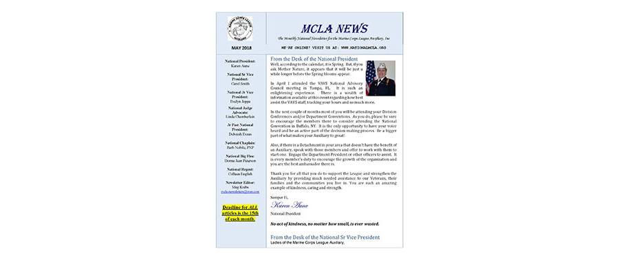 2018 May Newsletter
