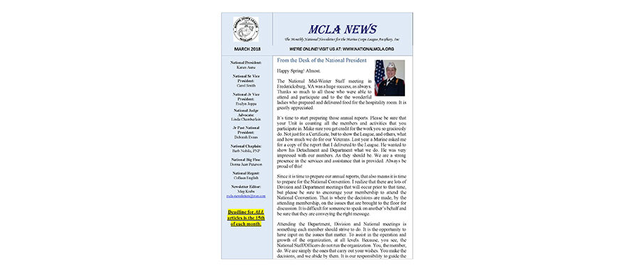 2018 March Newsletter
