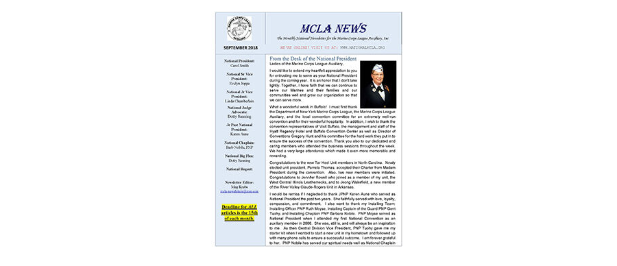 2018 September Newsletter