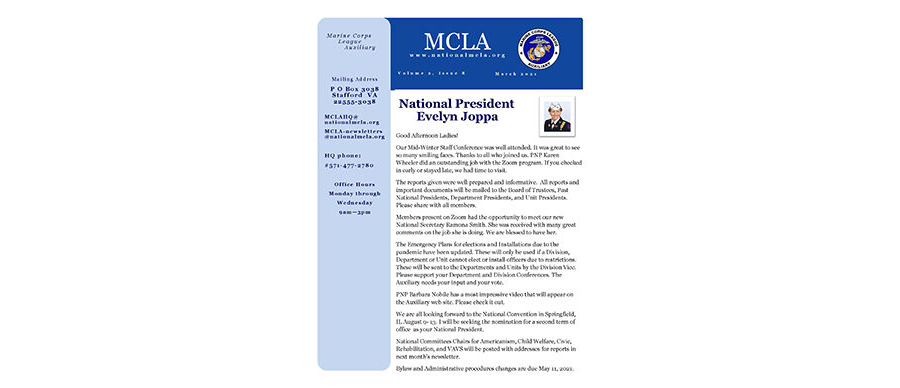 2021 March Newsletter