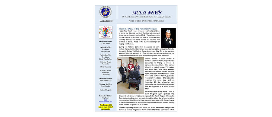2019 January Newsletter