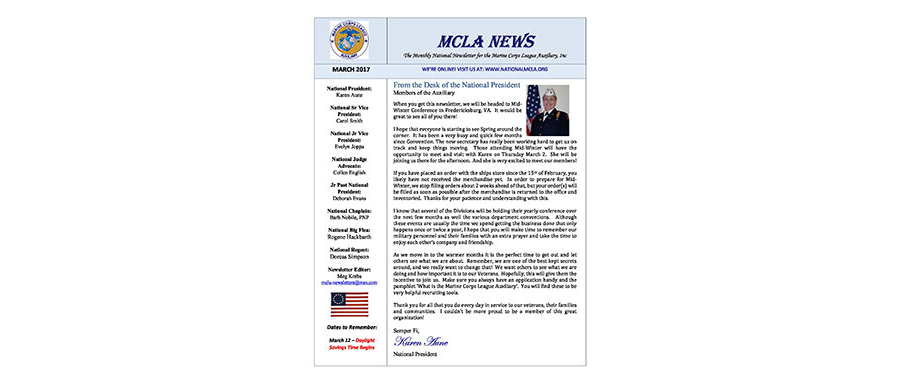 2017 March Newsletter