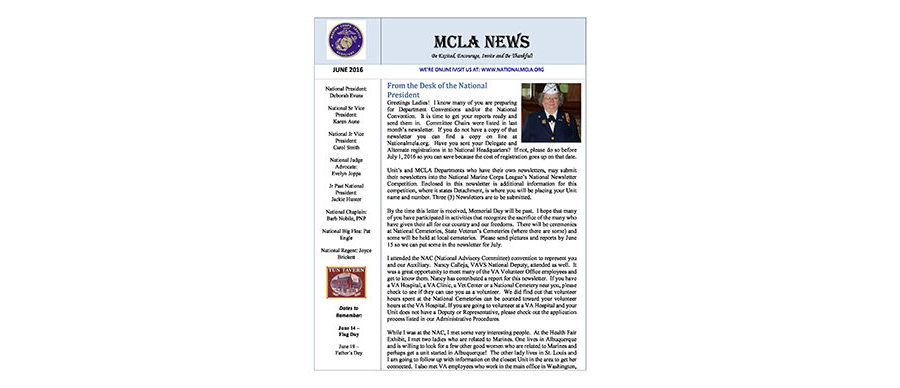 2016 June Newsletter