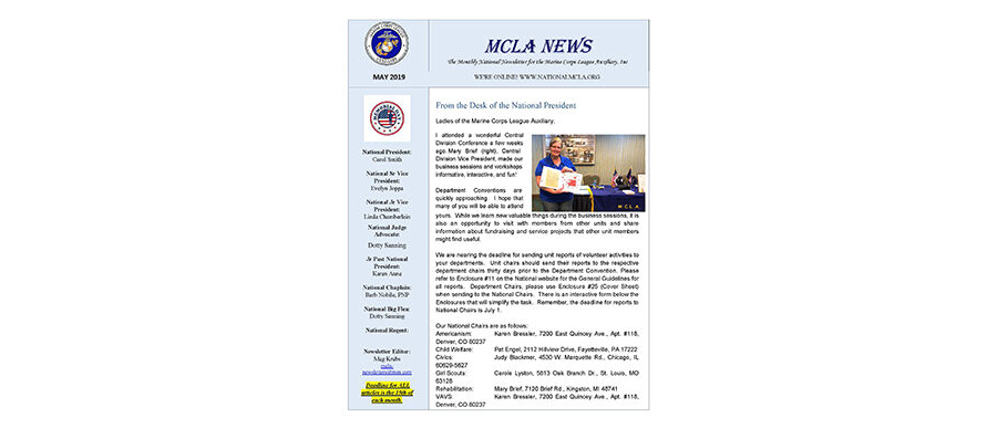 2019 May Newsletter