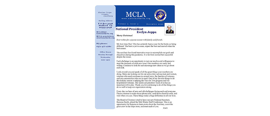 2020 December Newsletter