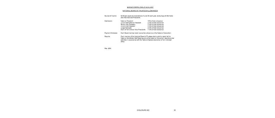 Enclosures 22 (Nat'l BOT Allowances)
