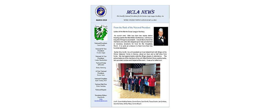 2019 March Newsletter