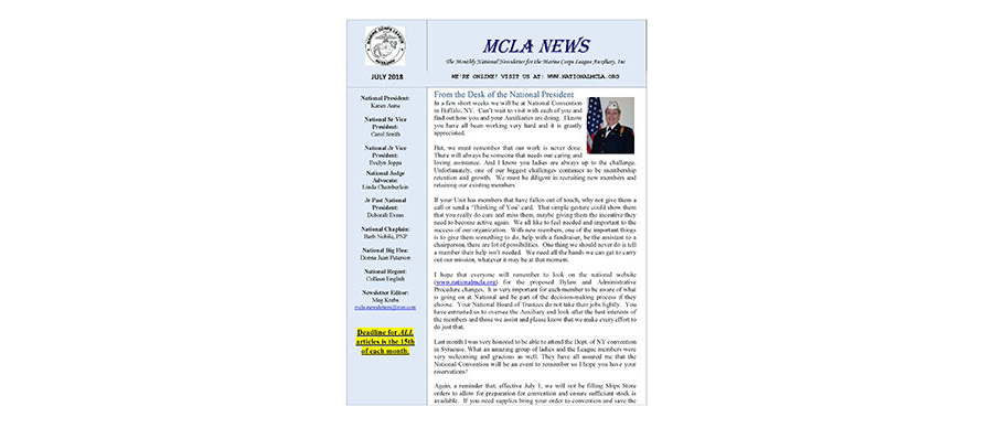 2018 July Newsletter