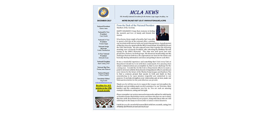 2017 December Newsletter