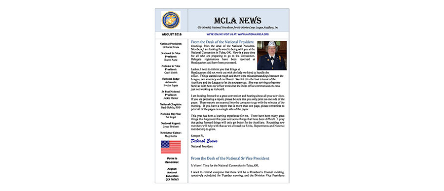 2016 August Newsletter