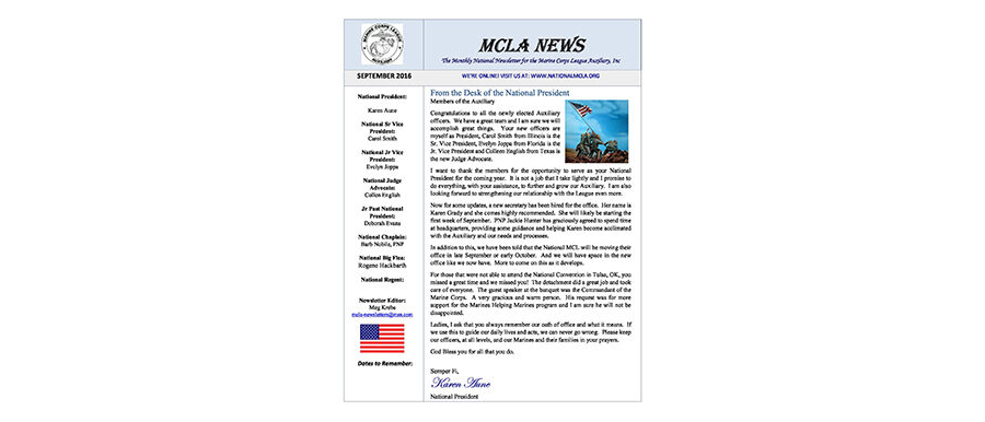 2016 September Newsletter