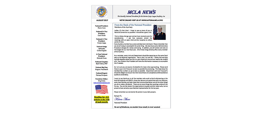 2017 August Newsletter