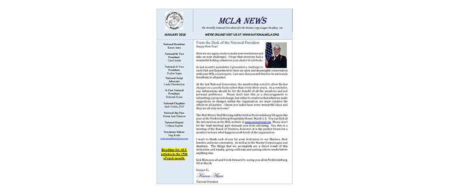 2018 January Newsletter