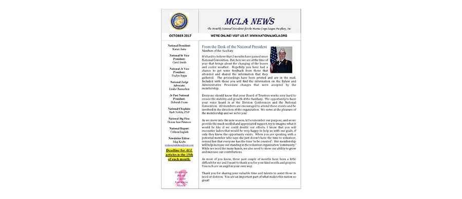 2017 October Newsletter