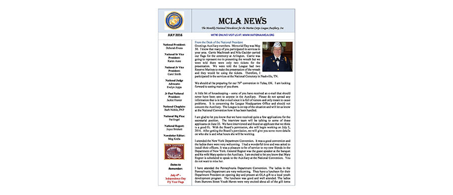 2016 July Newsletter