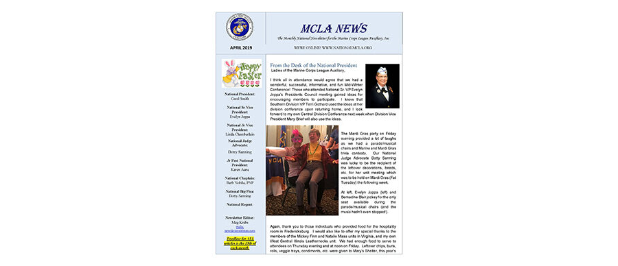 2019 April Newsletter
