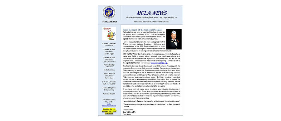 2019 February Newsletter