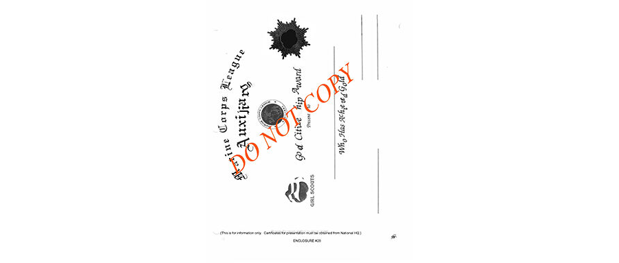 Enclosures 28 (GS Good Citizenship Certificate - Sample)